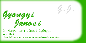 gyongyi janosi business card
